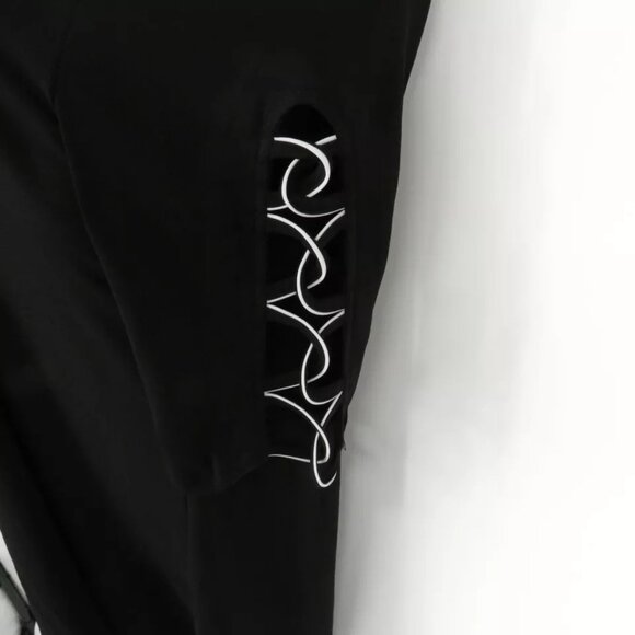 JM Collection Black Top Lattice Sleeve Detail Medium NWT $54.50 - Picture 5 of 7